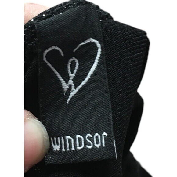 Windsor Mini Dress Women's Size Large Black Glitter Open Back - Picture 7 of 7